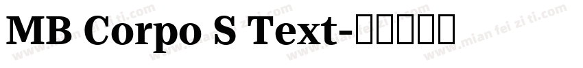 MB Corpo S Text字体转换